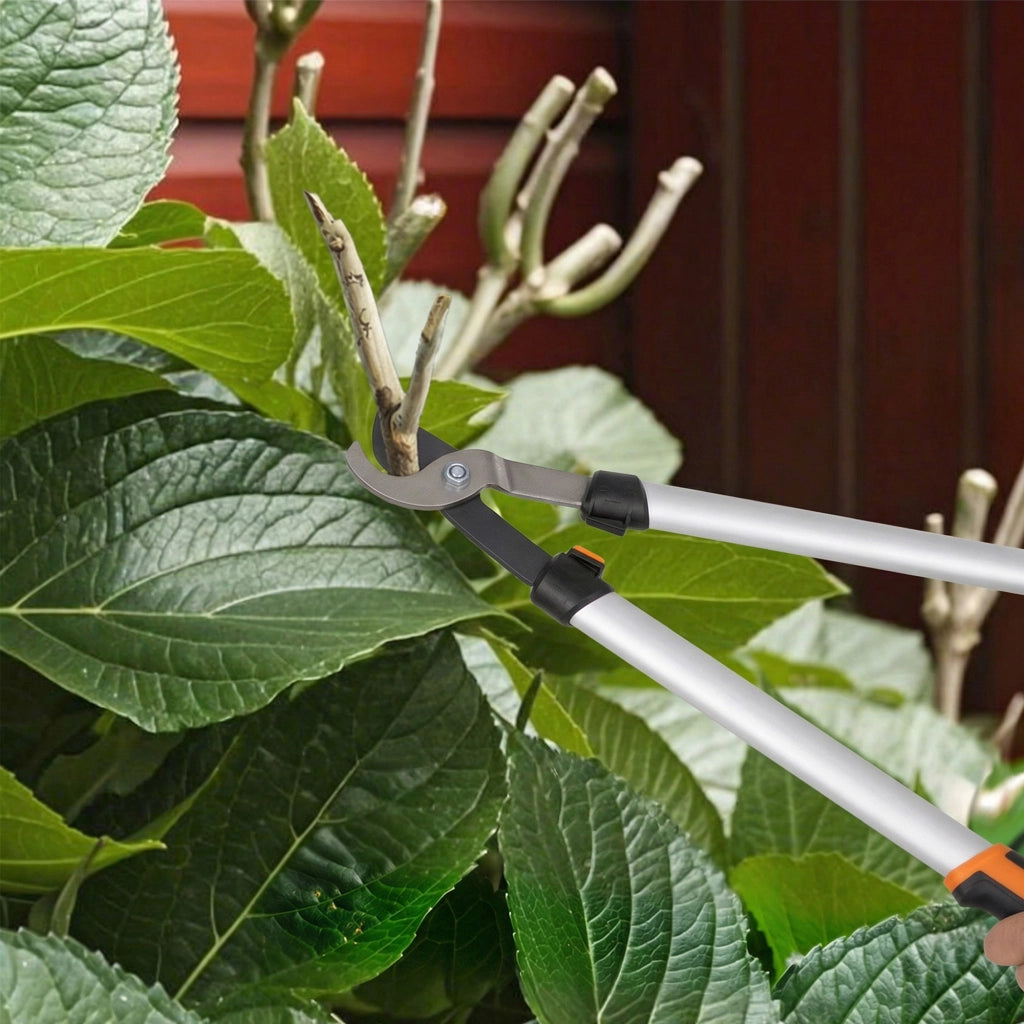 Set 4 Pezzi da Giardinaggio con Cesoie Troncarami Forbici da Potatura e Seghetto Pieghevole Arancione