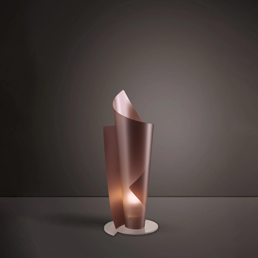 Lampada Da Scrivania-Ufficio Moderna Vela Polilux ® Rame E Metallo 1 Luce E27