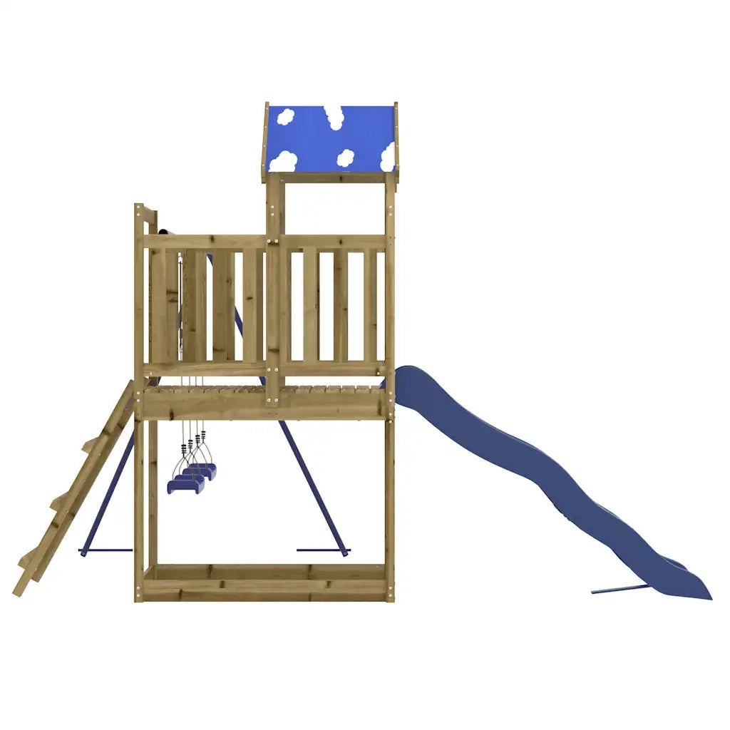 Set da Gioco da Esterno in Legno di Pino Impregnato