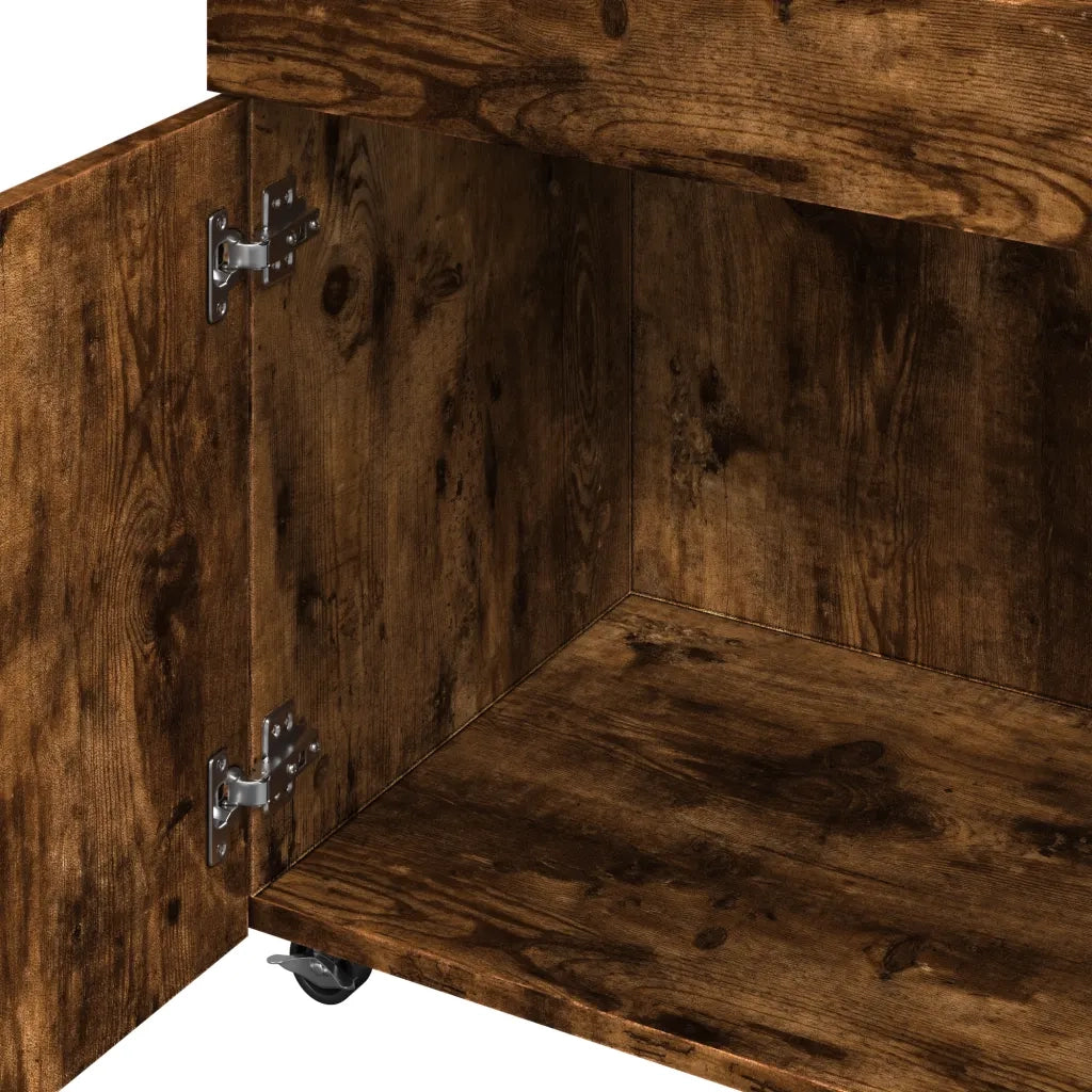Carrello Bar Rovere Fumo 50x41x89 cm in Legno Multistrato 848266