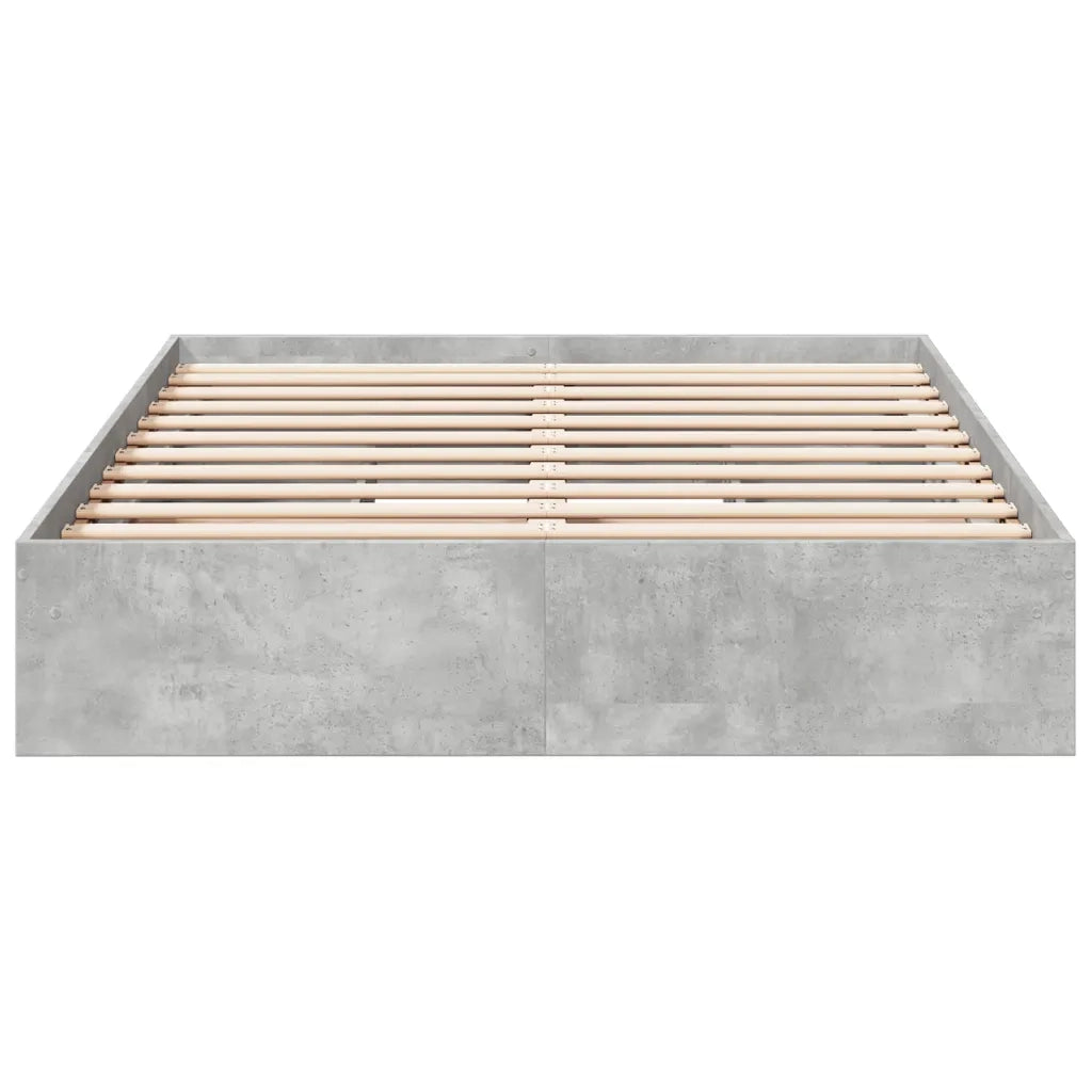Giroletto Cassetti Grigio Cemento 135x190 cm Legno Multistrato