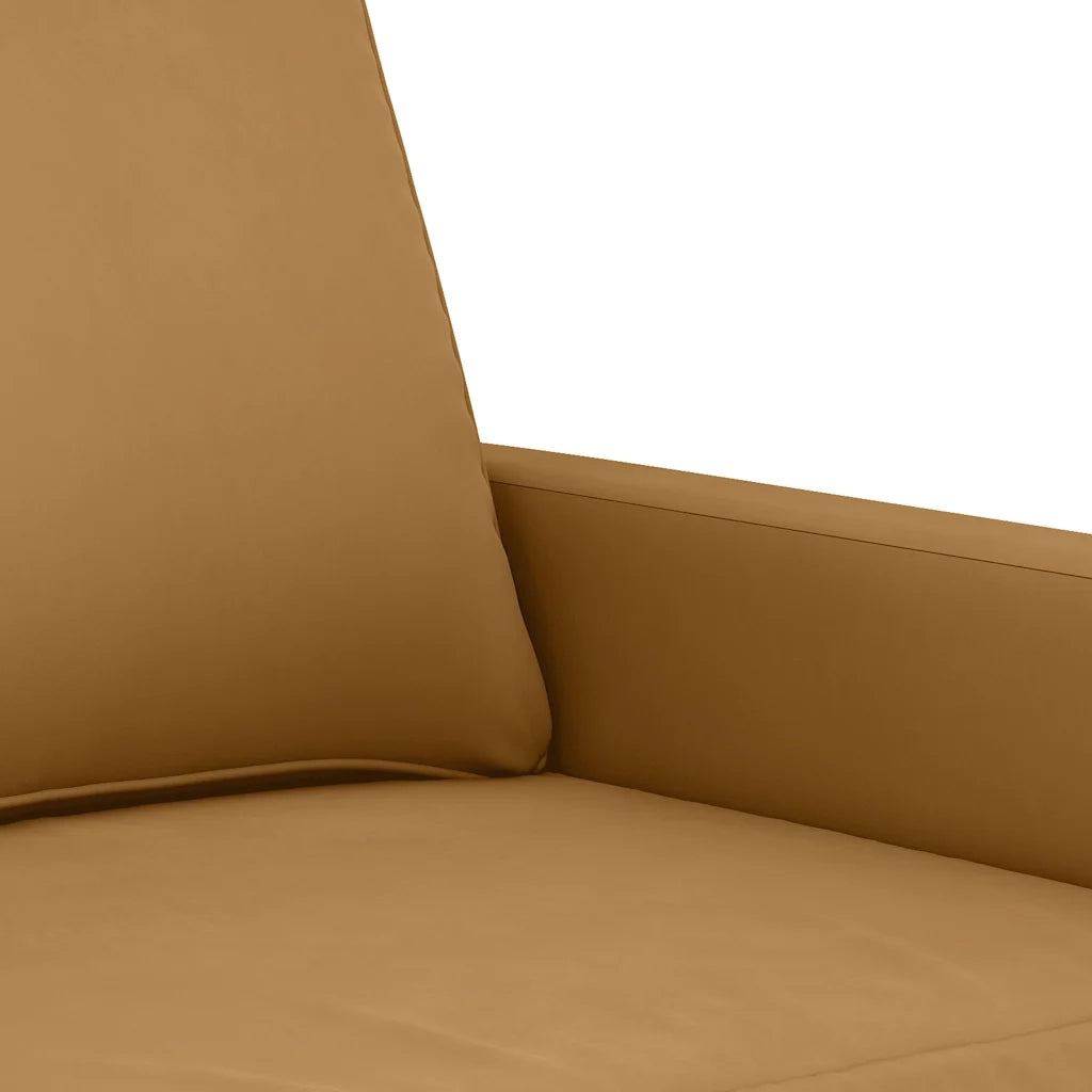 Set di Divani 3 pz con Cuscini Marrone in Velluto
