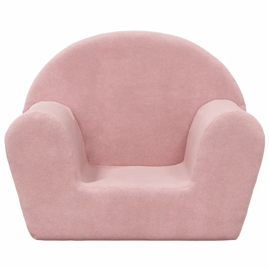 Divano per Bambini-Sofa-Divanetto rosa in morbido peluche 643387