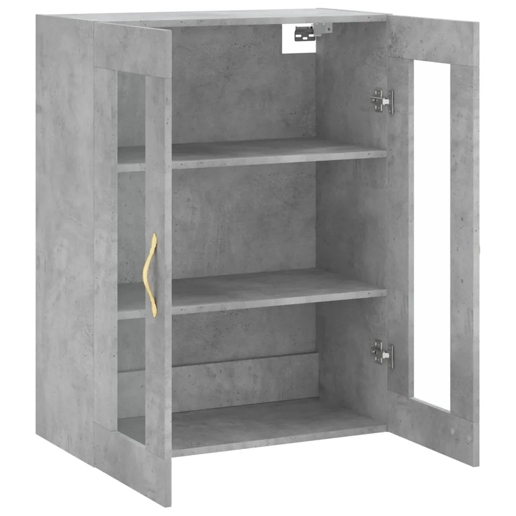 Armadietto a Muro | Mobile a Parete Grigio Cemento 69,5x34x90 cm