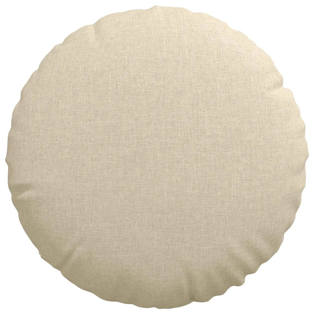 Cuscini per Seduta 2 pcs Crema Ø40 x 13 cm Tessuto