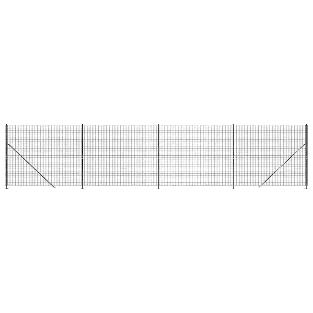 Recinzione Metallica con Flangia Antracite 1,6x10 m 154292