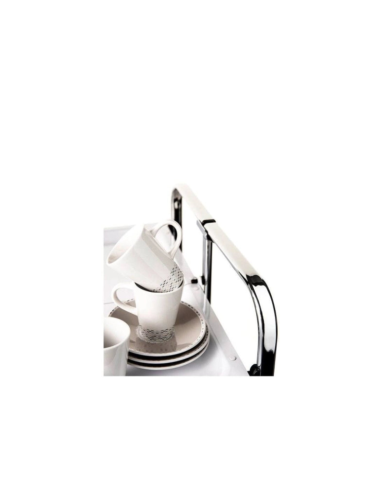 Carrello da cucina pieghevole cromato con ruote BAUHAUS 3 ripiani