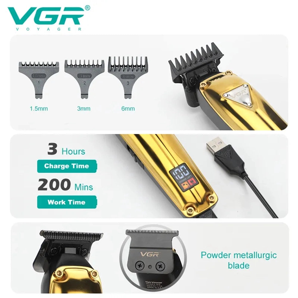 Trade Shop - Vgr V-912 Trimmer Barber Rasoio Professionale Regolabarba Precisione -
