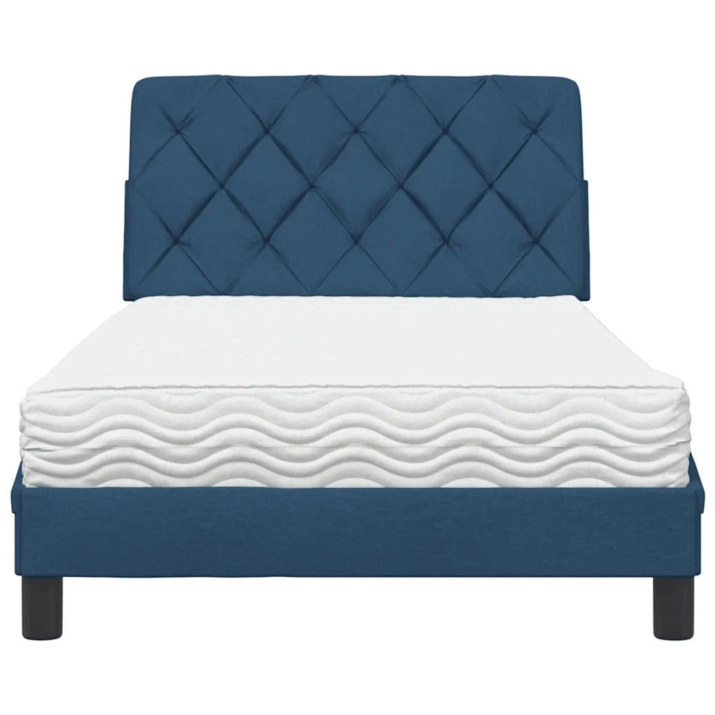 Letto con Materasso Blu 100x200 cm in Tessuto 3310726