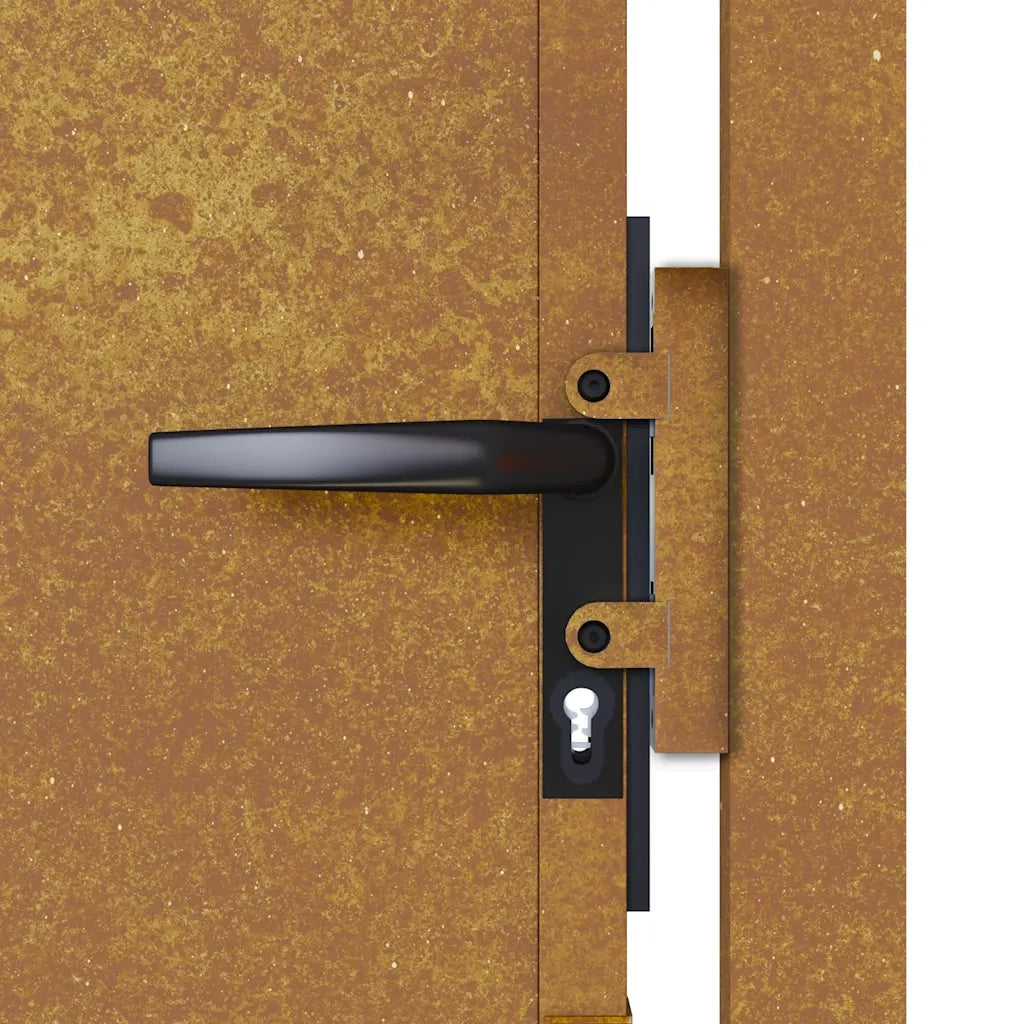 Cancello da giardino 100x200 cm in acciaio Corten 153207