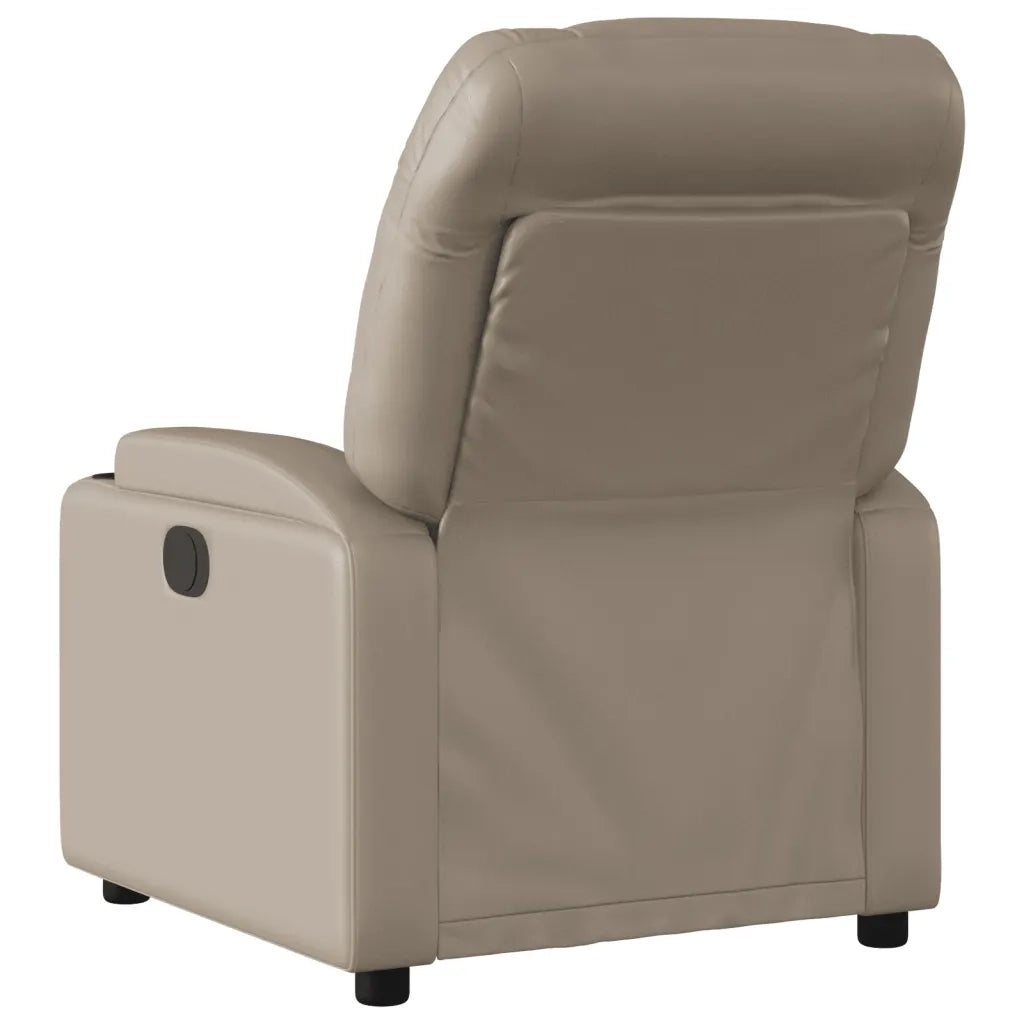 Poltrona | Sedia Relax Reclinabile Cappuccino in Similpelle