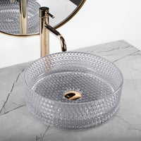 Lavabo Da Appoggio Rea Cristal Light Grey