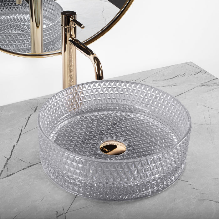 Lavabo Da Appoggio Rea Cristal Light Grey