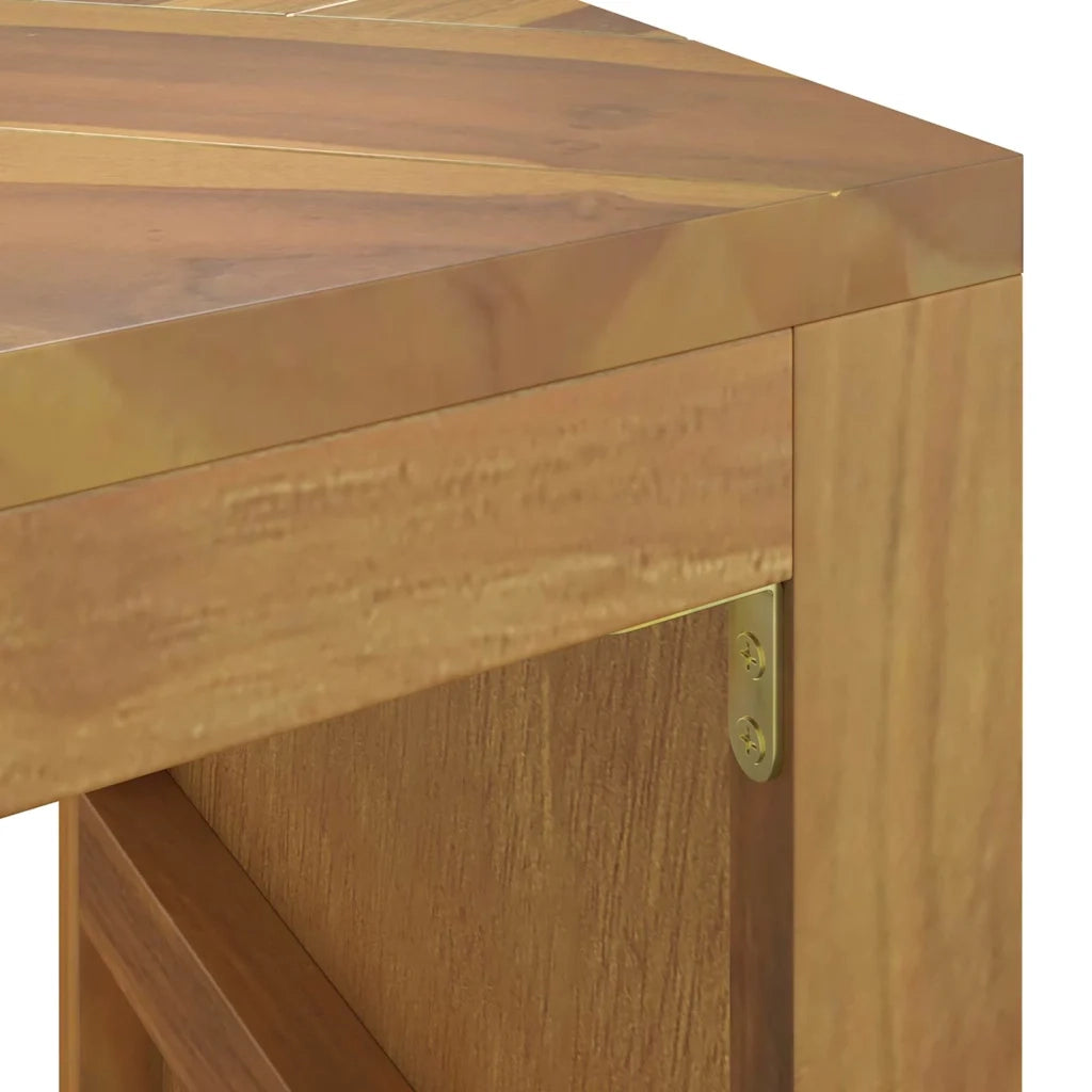 vidaXL Tavolo Consolle 110x35x75 cm in Legno Massello di Teak
