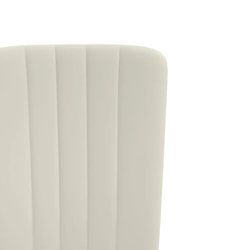 Sedie da Pranzo 4 pz Crema in Velluto 326113