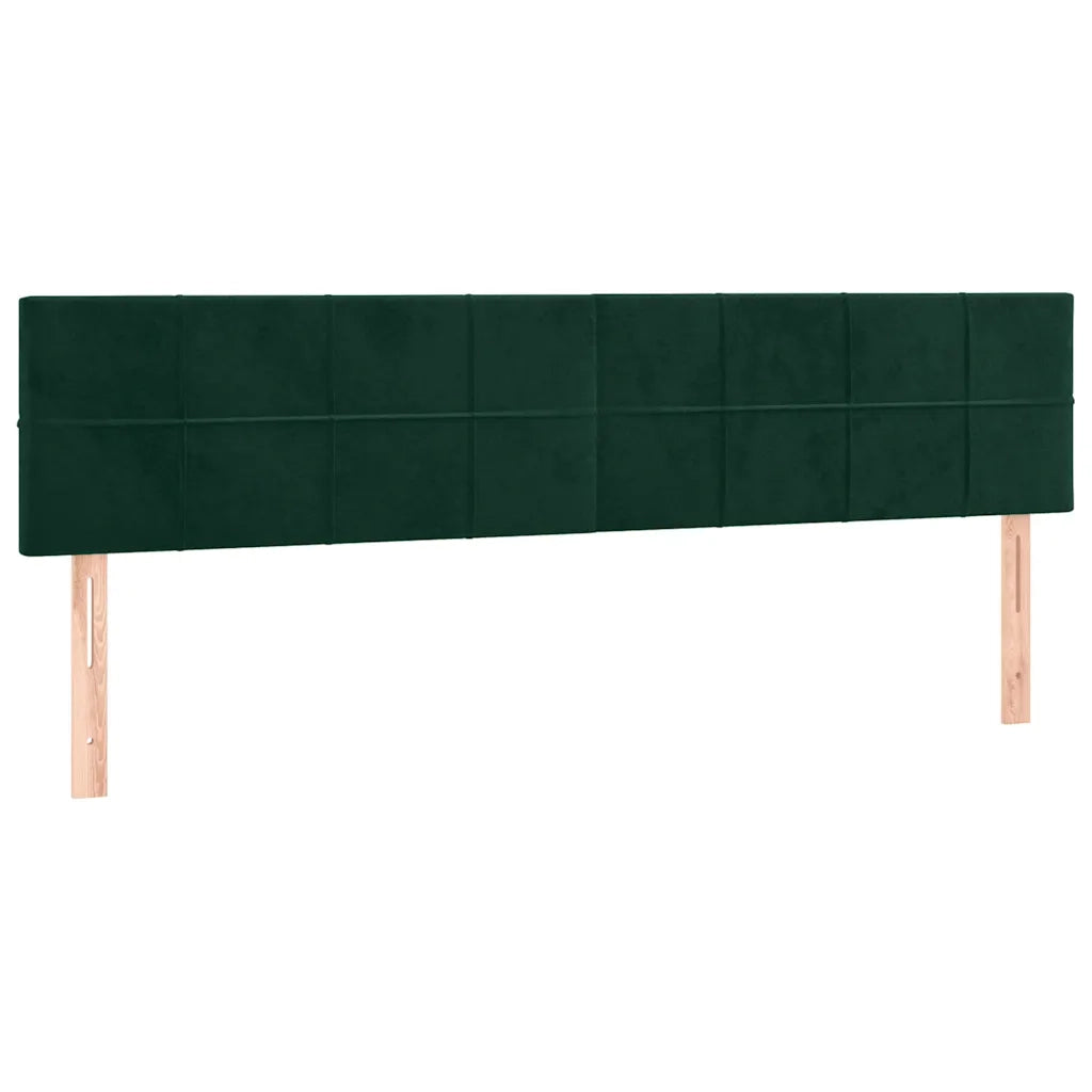 Testiera Verde Scuro 180x5x78/88 cm in Velluto 346085
