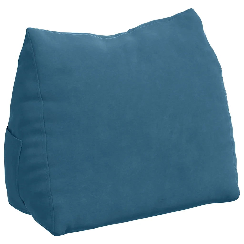 Cuscino per Schiena Blu 45 x 20 x 35 cm Tessuto in Cords