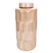 Vaso in ceramica dorata 21,5x21,5x48h