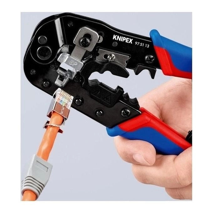 Knipex 97 51 13 pinza crimpatrice Nero, Blu, Rosso