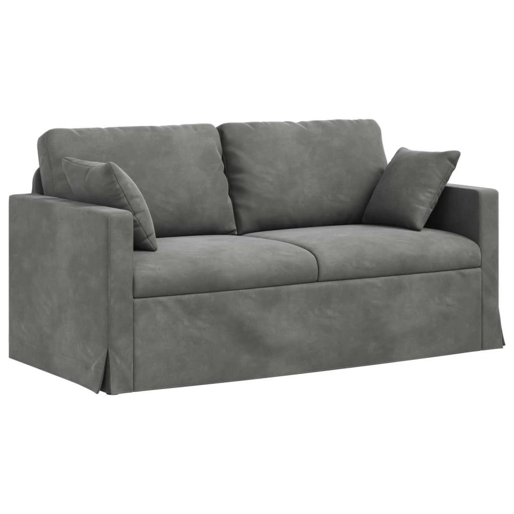 Set di divani 2 pcs Grigio scuro 158 x 78 x 80 cm Velluto 3407552