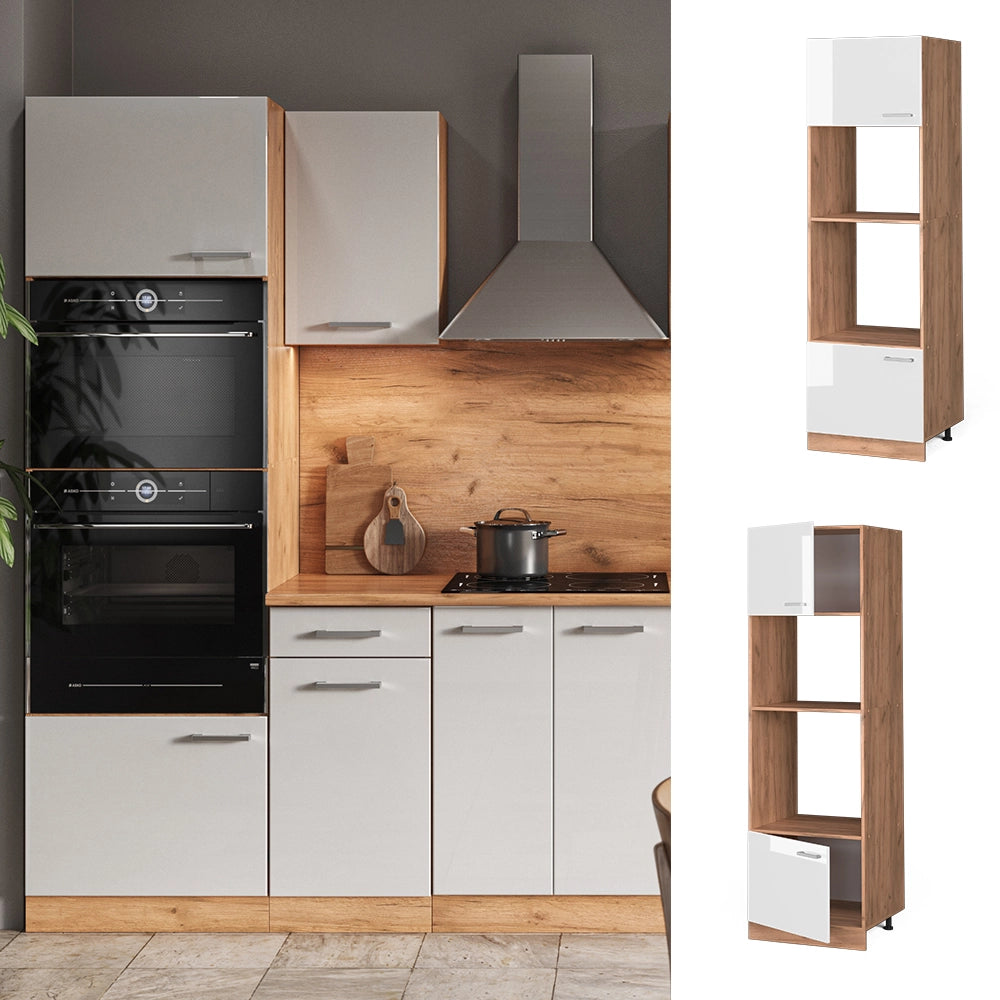 Vicco Set mobili bagno Bianco lucido 60 cm