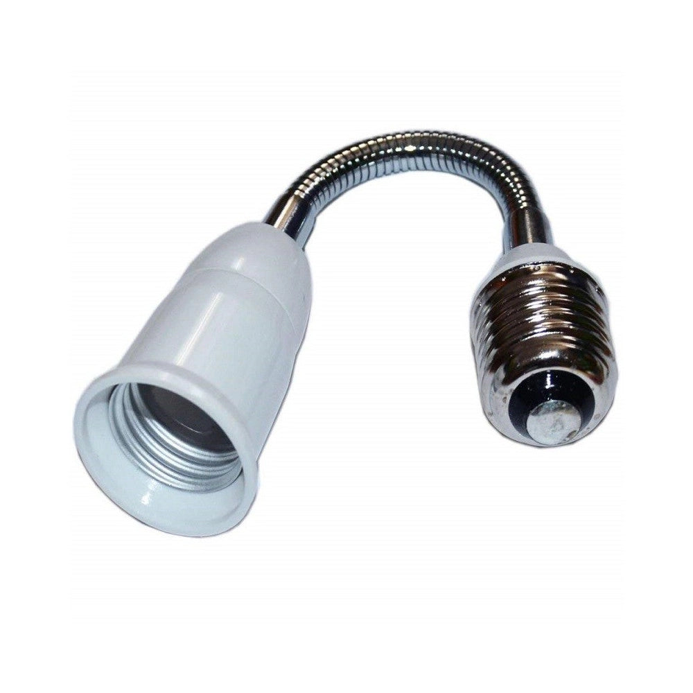 Trade Shop - Adattatore Prolunga Flessibile 20cm Lampadina Da E27 A E27 Portalampade Riduttore -