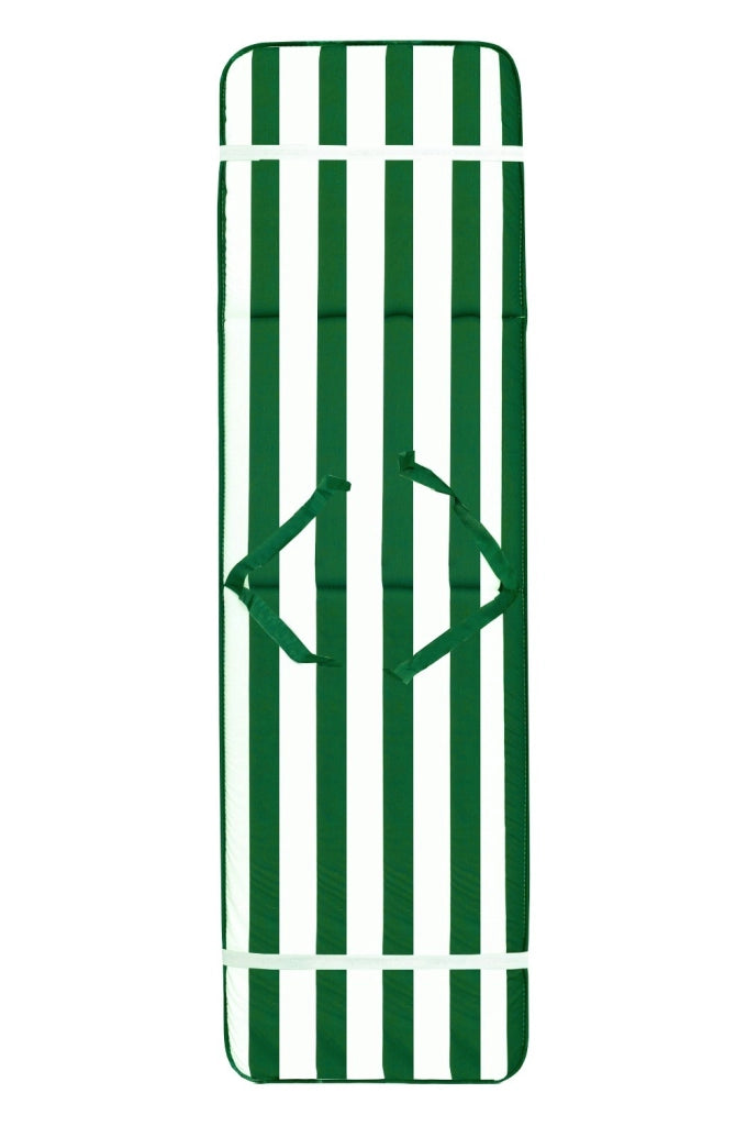 Cuscino Sdraio Poltrona Morbido A Righe Copri Lettino Prendisole Pieghevole Made In Italy Verde
