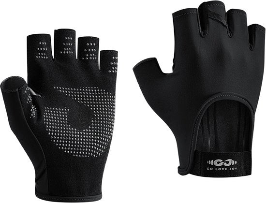 Maniche per bicicletta da donna - L - Larghezza palmo 9,5 cm - Lunghezza 16 cm - Maniche per allenamento - Maniche per sollevamento pesi - Maniche per esercizi di bodybuilding con dita semilunari - Maniche per sport - Stile antiscivolo