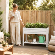 Raised Bed White 110x45x79 Cm Polypropylene