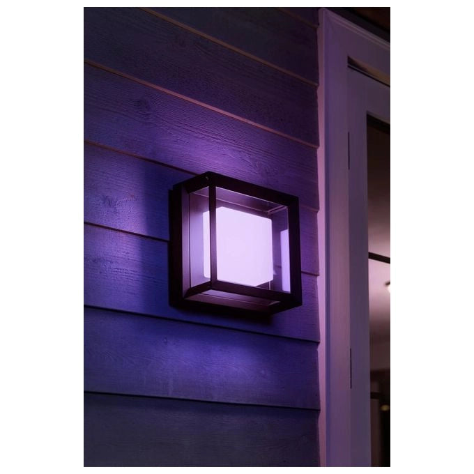 Philips 17438-30-P7 Econic Lampada da parete da esterni intelligente LED dimmerabile cambia colore IP44 1150 lm 24 V colore Nero