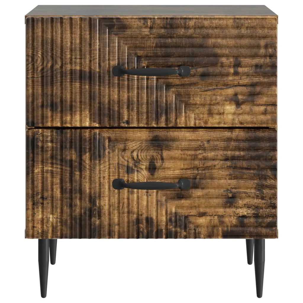 Armadio da Notte 2 pcs Rovere Fumo 43 x 34,5 x 47,5 cm 894766