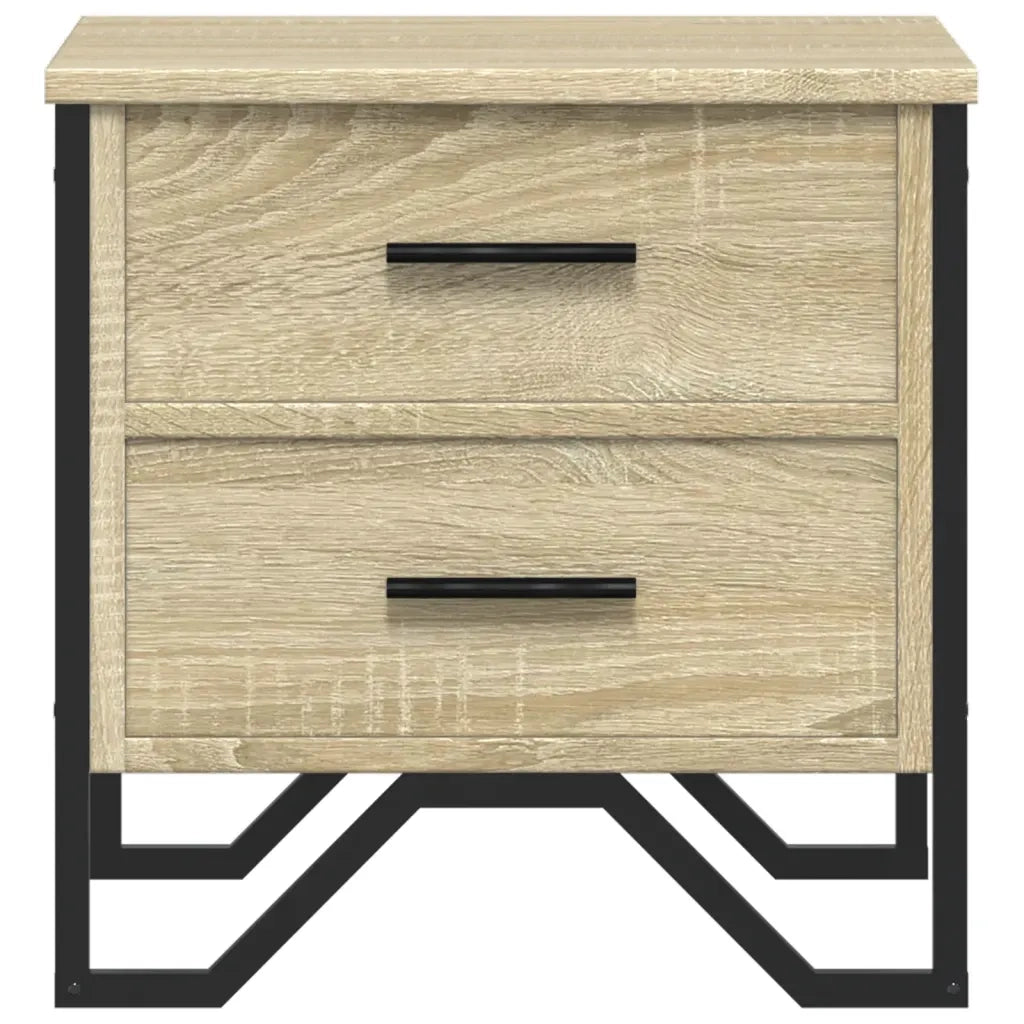 Comodini 2 pz Rovere Sonoma 40x41x40 cm in Legno Multistrato 848507