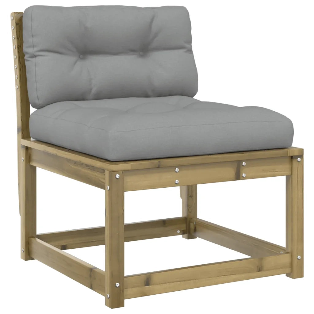 Divano da Giardino con Cuscini-Sofa da Giardino-Divano da esterno Legno Impregnato Pino
