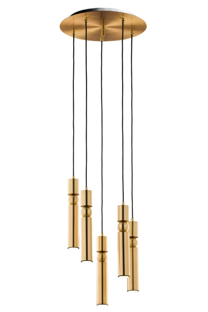 Lampada a sospensione moderna oro Ø37 5xGU10 Jupiter