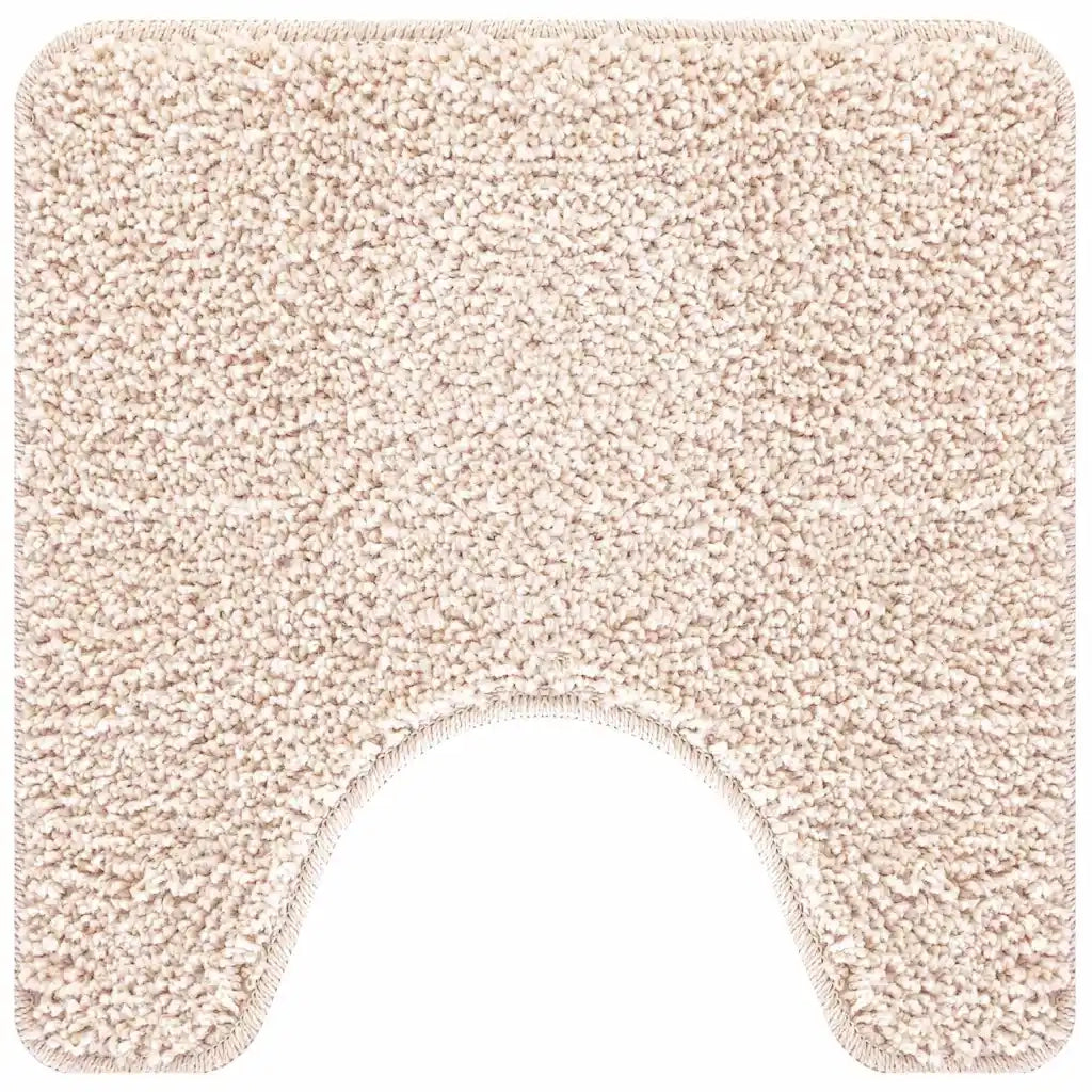 Tappeto Antiscivolo per Bagno con Taglio per Toilette Crema 4019816