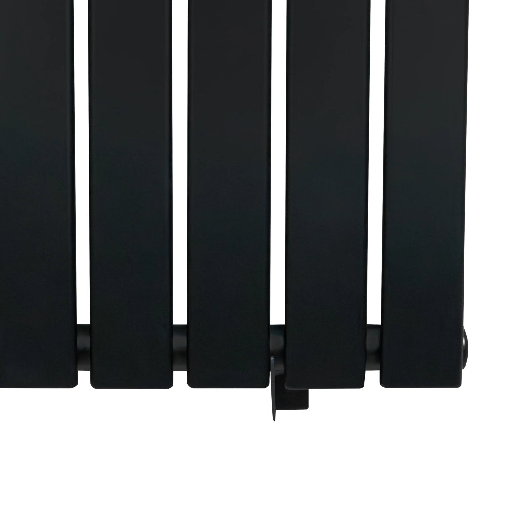 Radiatore Verticale Design Piatto Colonna Singola Nero 1600x280 mm