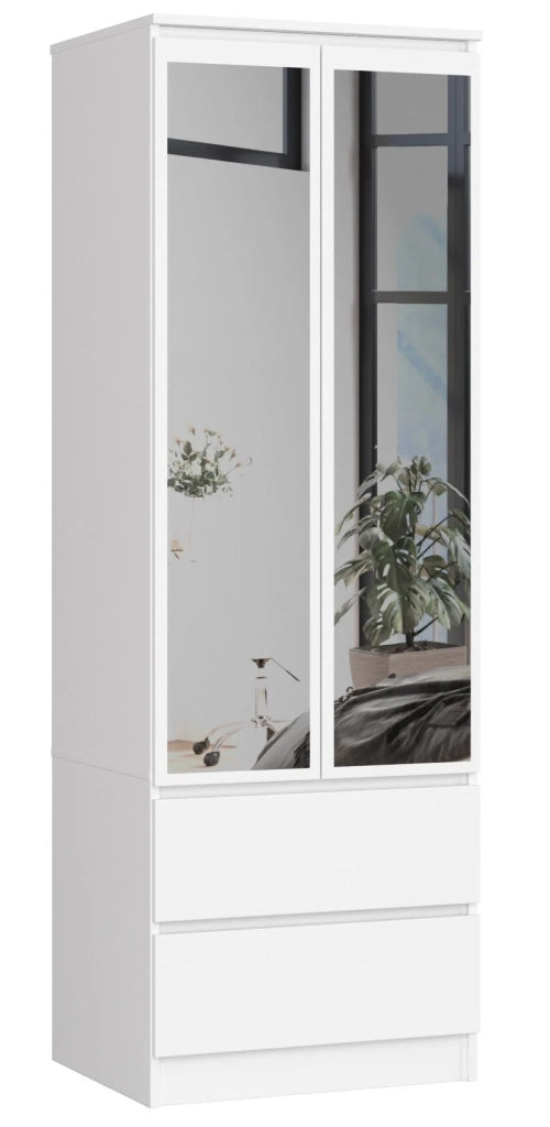 Armadio AKORD S60 Bianca 60 cm 2 ante 2 cassetti 60x51x180 cm