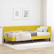 Struttura Letto Angolare con Materasso 2 pz-Giroletto con materasso Giallo Velluto 599196