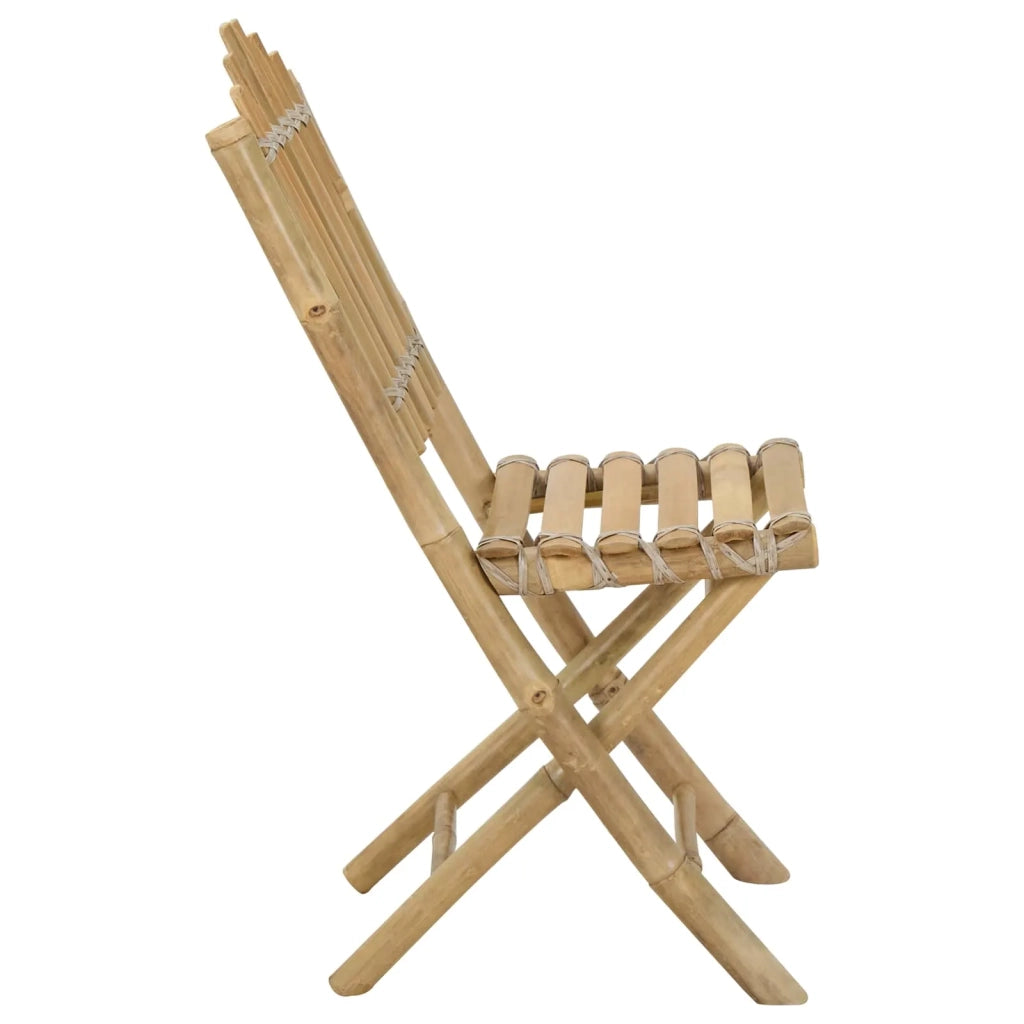 Sedia da Giardino 4 pcs Naturale Bambù