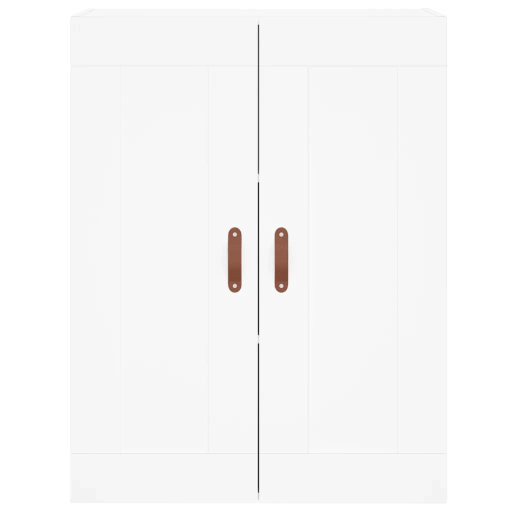 Credenza-Buffet-Armadio da cucina Bianca 69,5x34x180 cm in Legno Multistrato 900658