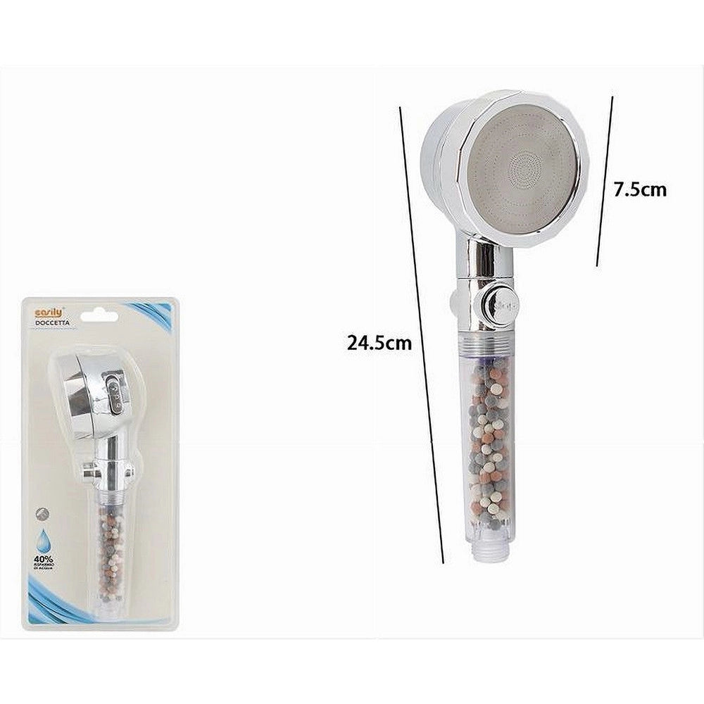 Trade Shop - Doccetta Soffione Doccia Bagno Con Filtro Pulsante Doccino Per Idroterapia 87541 -
