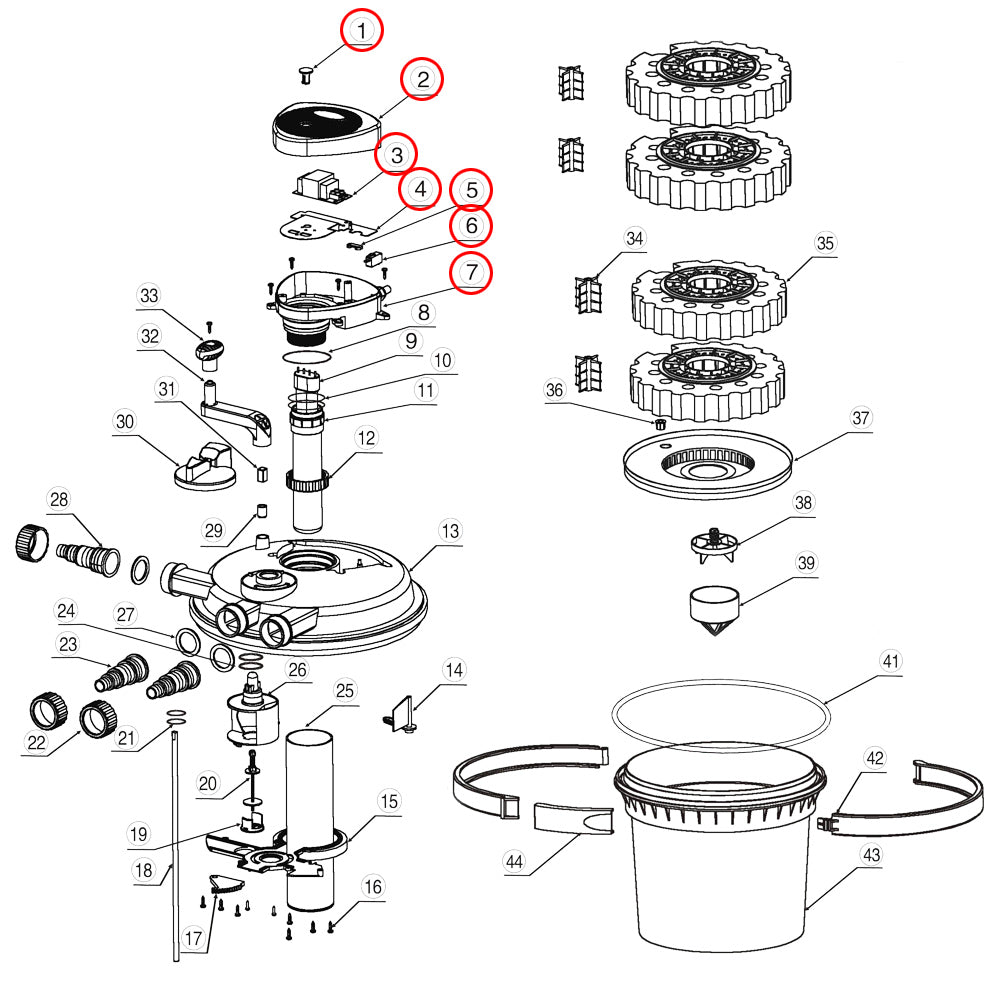 Pezzo di ricambio: Unità di collegamento per filtri a pressione laghetto CPF-5000 & CPF-10000