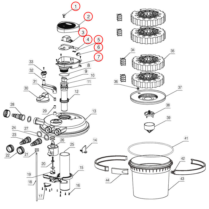 Pezzo di ricambio: Unità di collegamento per filtri a pressione laghetto CPF-5000 & CPF-10000