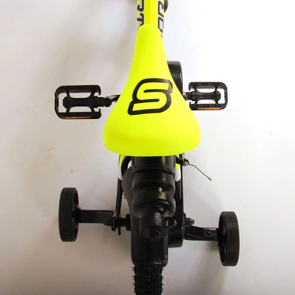 Bicicletta per Bambini 12" Stabilizzatori e Freni Caliper Giallo