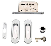 1pz kitxporte scorrevole con coppia nicchie ovale chiave snodata finitura cromo cod:ferx.3878