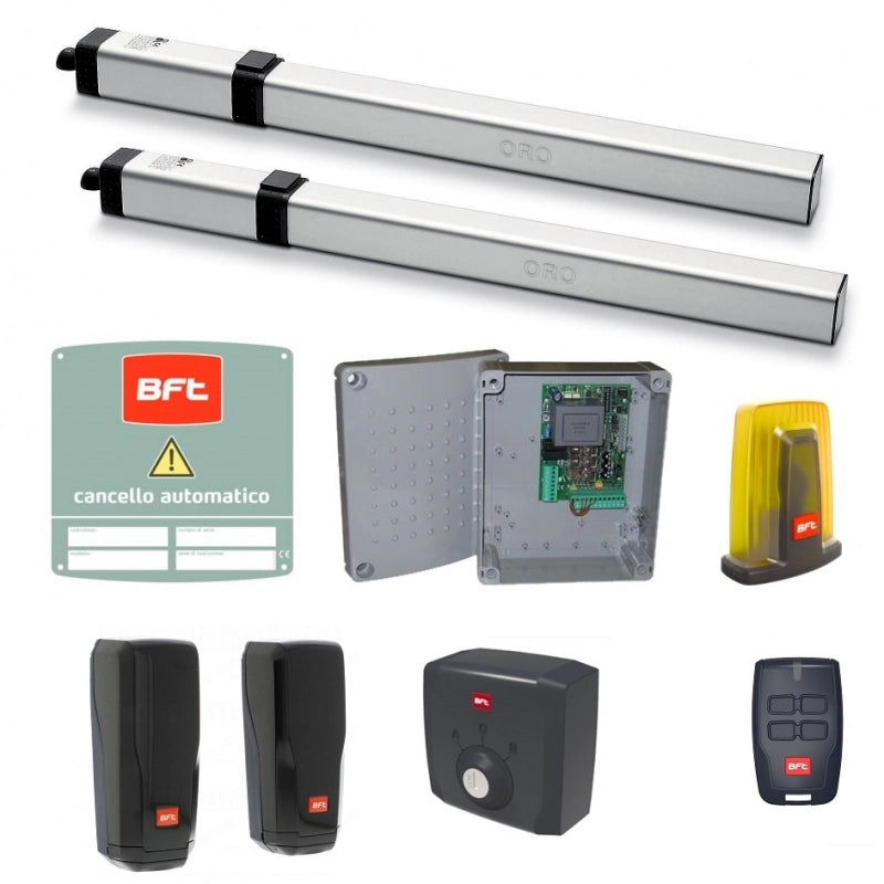 KIT BFT ORO OLEODINAMICO 230V CANCELLO ANTE BATTENTI 1,8 MT 180KG 2611902
