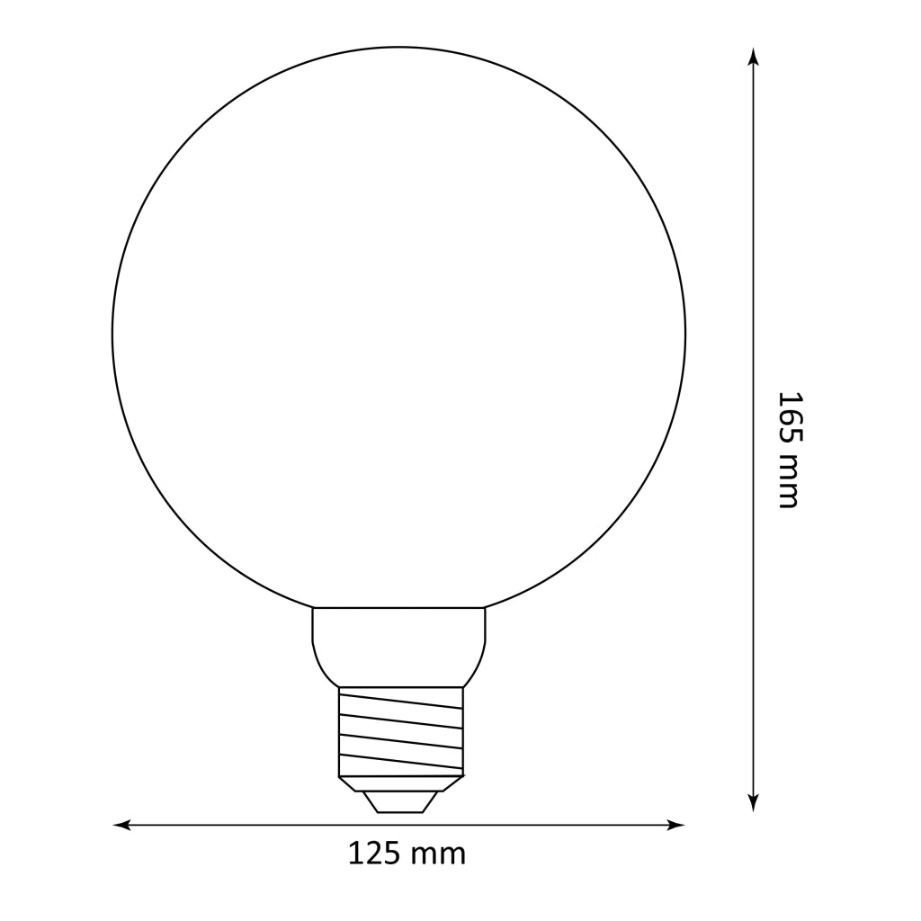 Lampadina LED decorativa G125 ambra E27 4W 1800K Polux