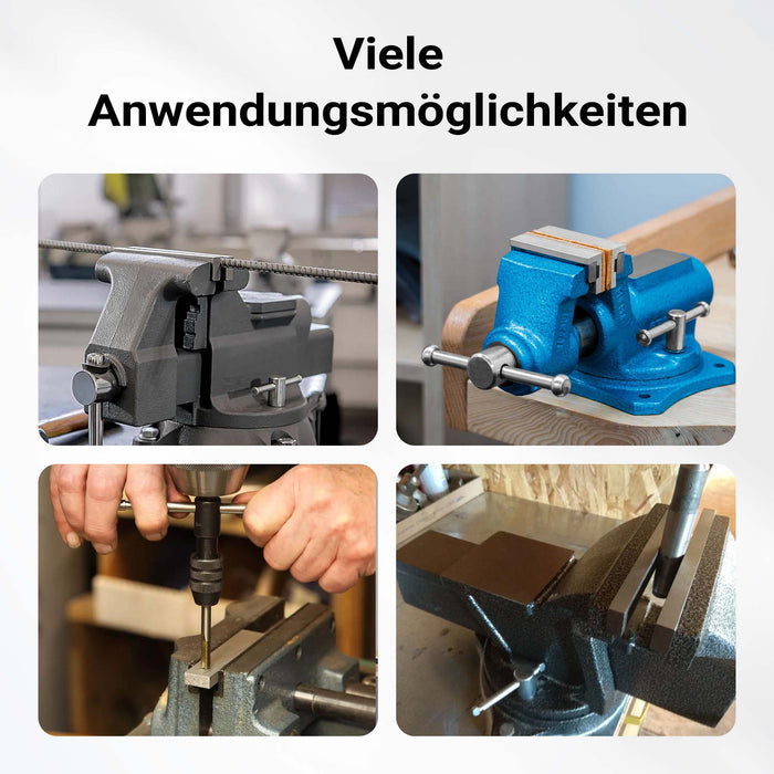 Morsa da banco fissa, ganasce 125 mm, serraggio 80 mm, Morsa da officina