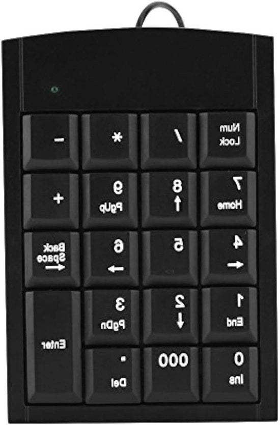 Mini tastiera numerica portatile - tastiera numerica mini a 19 tasti cablata, silenziosa.
