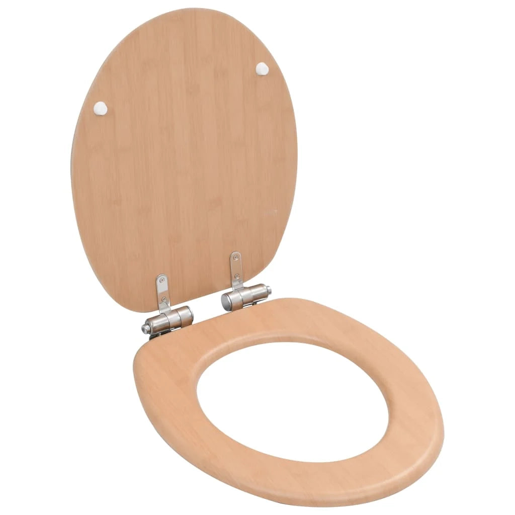 Sedile WC con coperchio in MDF e coperchio in bambù con chiusura ammortizzata 02_0002896